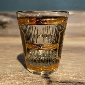 Vintage Culver 22k gold double rocks glass souvenir of San Francisco